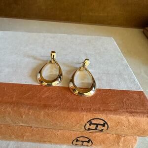 Gold Teardrop Loop Earring- dainty cute gift girly party dress accessories trend